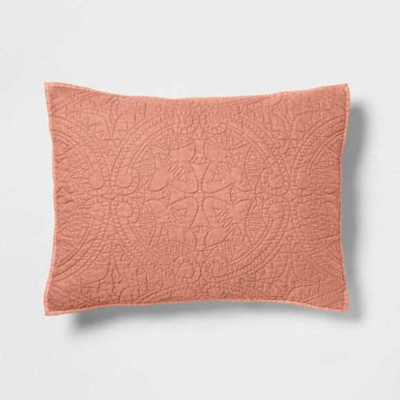 Opalhouse Bedding New Opalhouse Medallion Peach Quilted Sham
